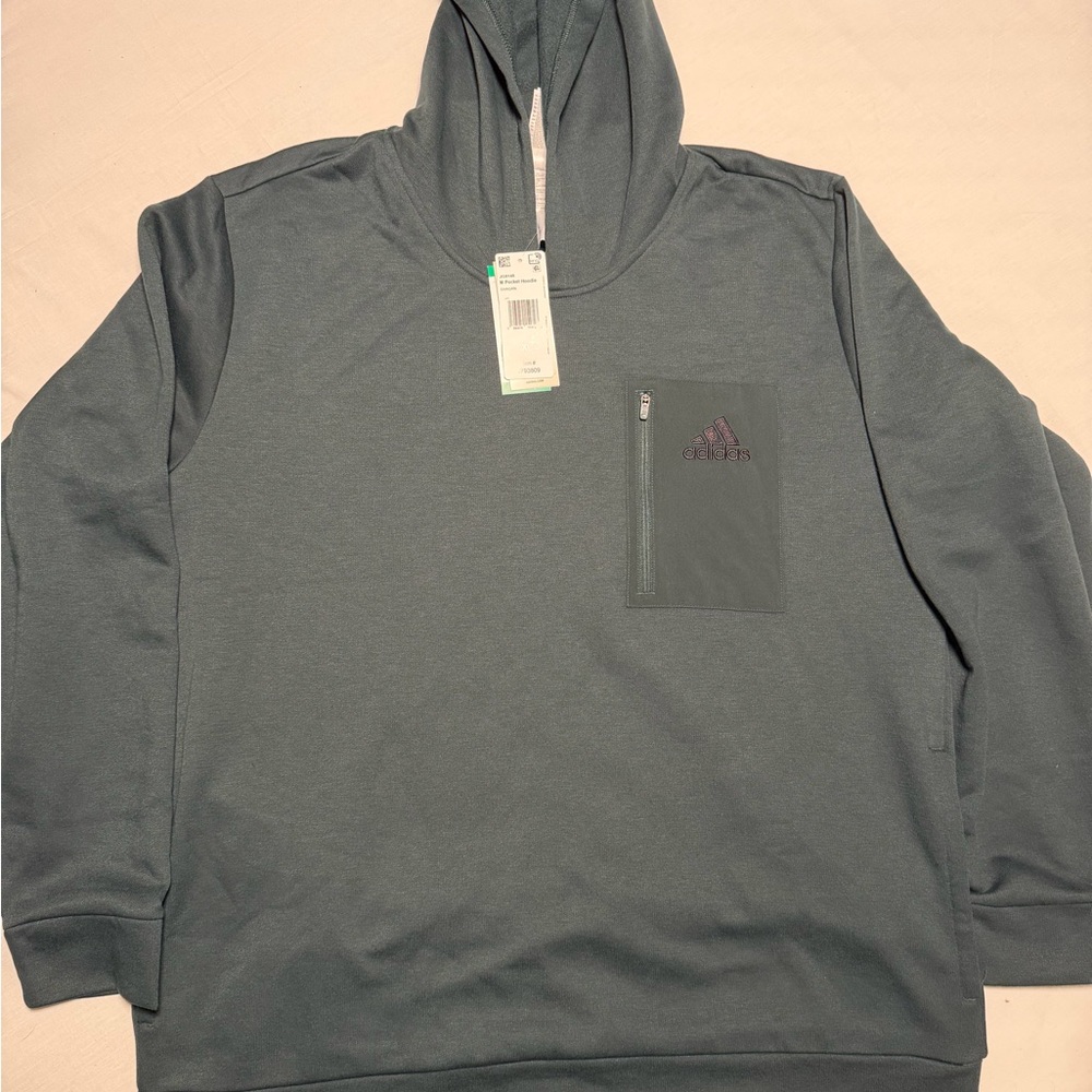 Adidas M Pocket Hoodie For Men Size XL in Green 1793809